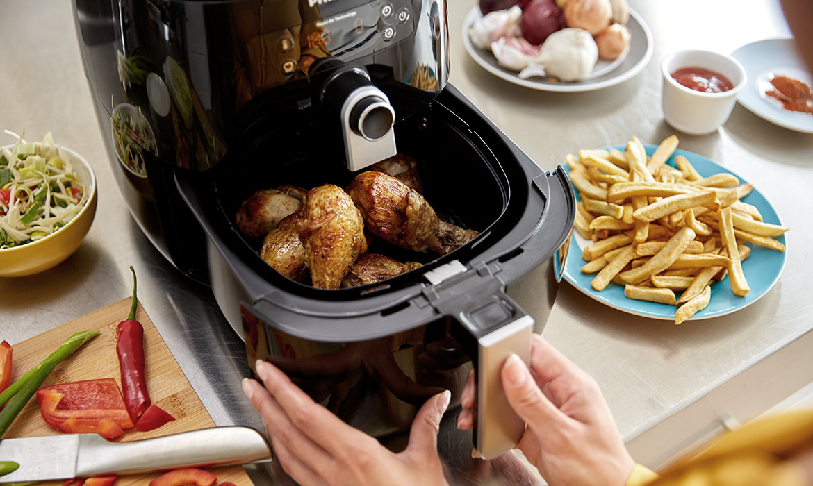 Hühnerkeulen im Airfryer