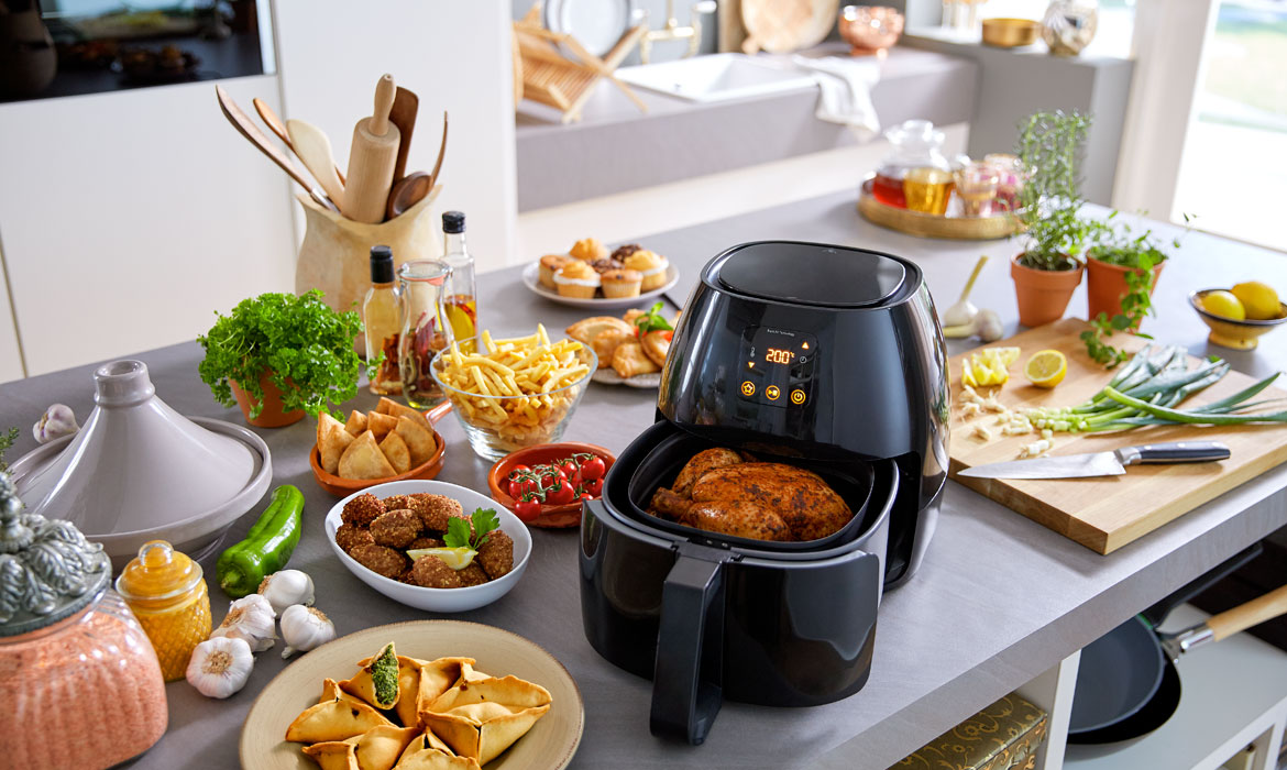 Airfryer in Verwendung
